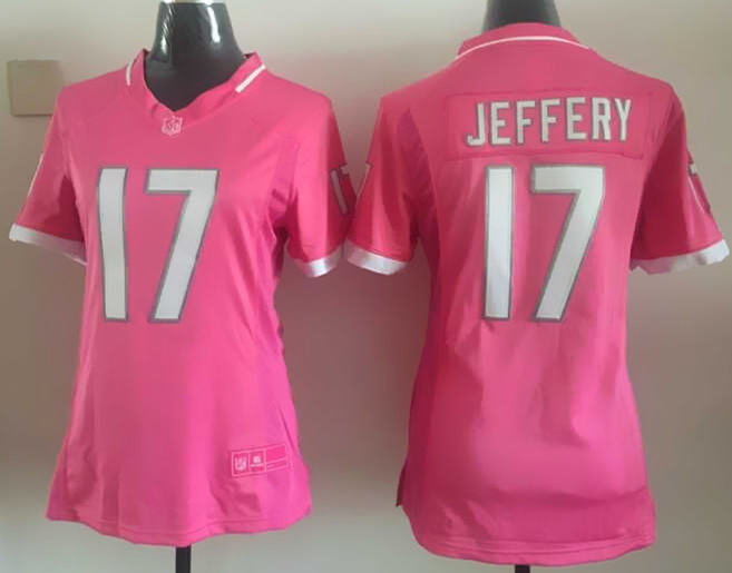 Nike Bears 17 Alshon Jeffery Pink Bubble Gum Women Game Jersey