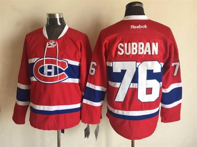 Canadiens 76 P.K. Subban Red Reebok Jersey - Click Image to Close