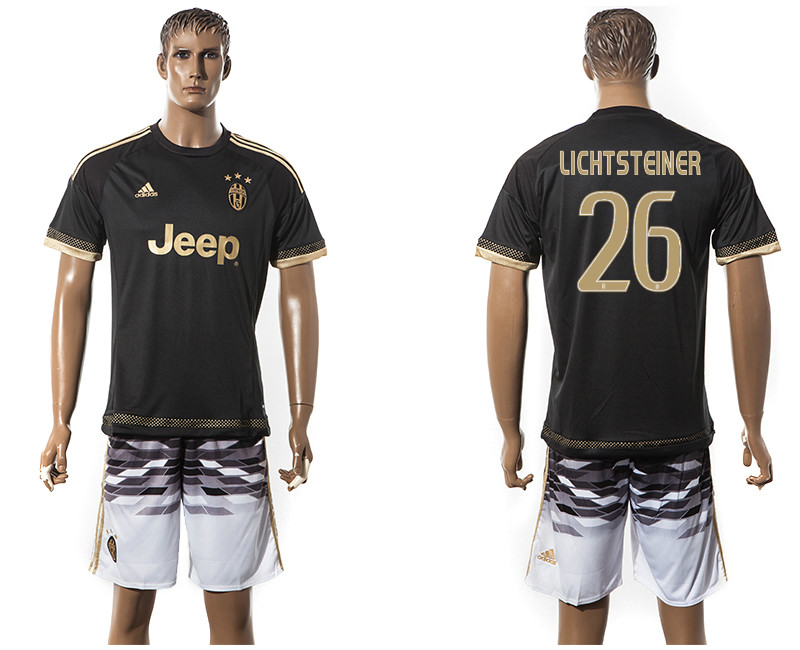 2015-16 Juventus 26 LICHTSTEINER Away Jersey