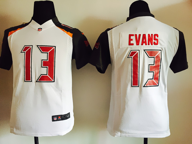 Nike Buccaneers 13 Mike Evans White Youth Game Jersey