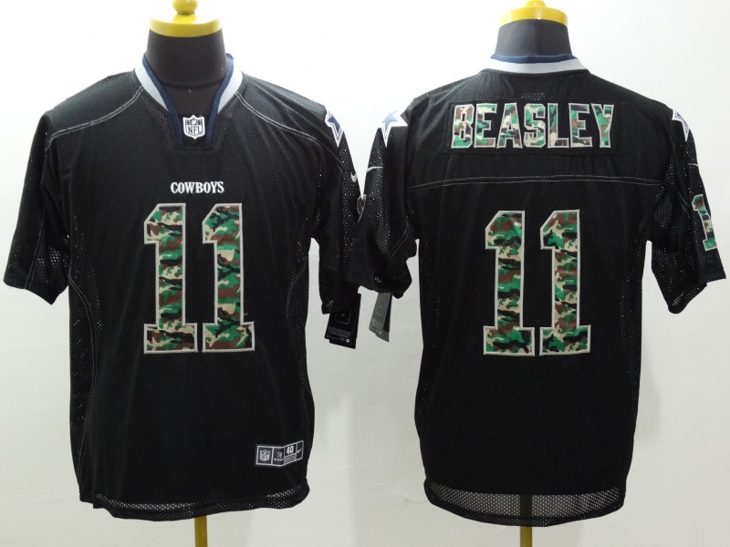 Nike Cowboys 11 Cole Beasley Black Camo Elite Jersey
