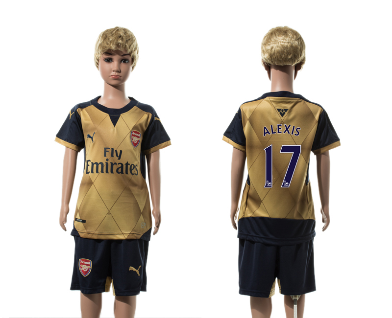 2015-16 Arsenal 17 ALEXIS Youth Jersey