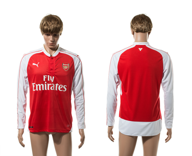2015-16 Arsenal Home Long Sleeve Thailand Jersey