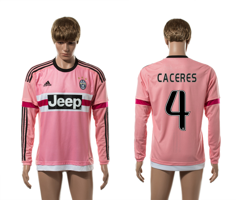 2015-16 Juventus 4 CACERES Away Long Sleeve Thailand Jersey