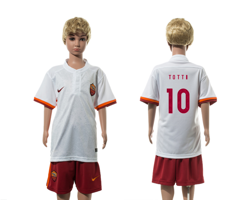 2015-16 Roma 10 TOTTI Away Youth Jersey