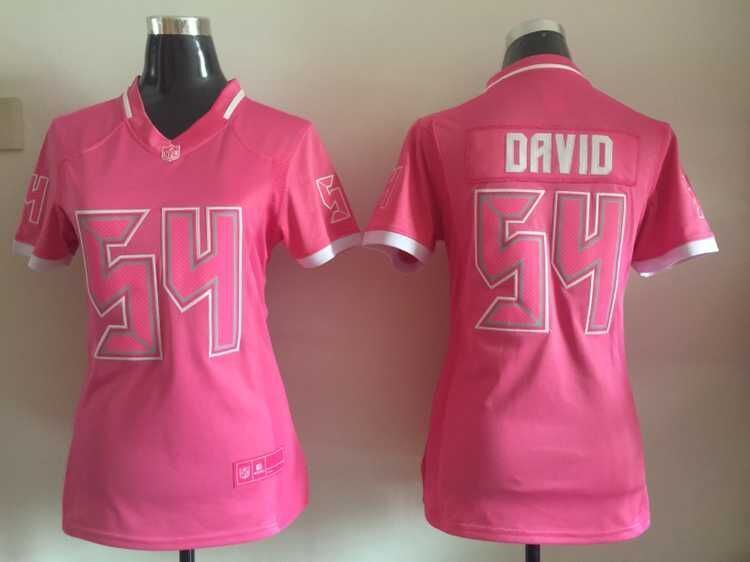 Nike Buccaneers 54 Lavonte David Pink Bubble Gum Women Game Jersey