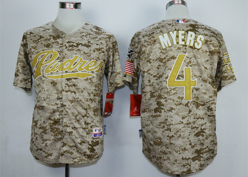 Padres 4 Wil Myers Camo Cool Base Jersey