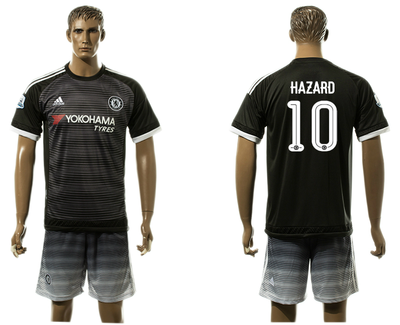2015-16 Chelsea 10 HAZARD UEFA Champions League Third Away Jersey