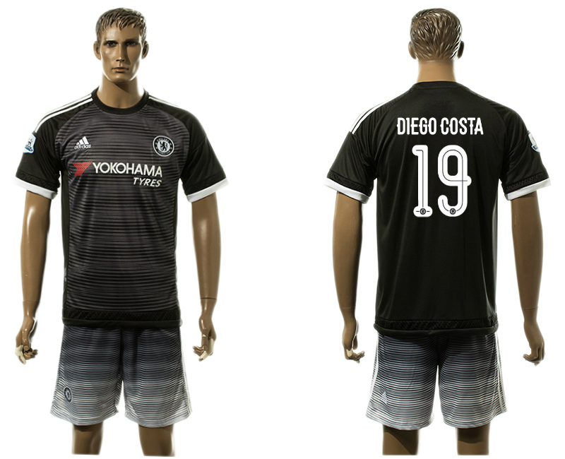 2015-16 Chelsea 19 DIEGO COSTA UEFA Champions League Third Away Jersey
