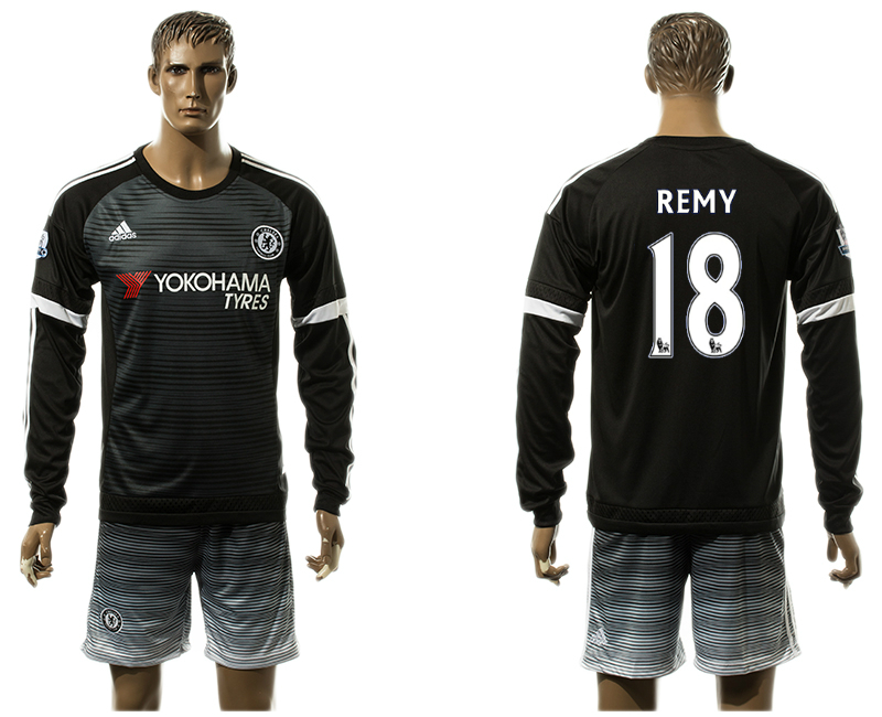 2015-16 Chelsea 18 REMY Third Away Long Sleeve Jersey
