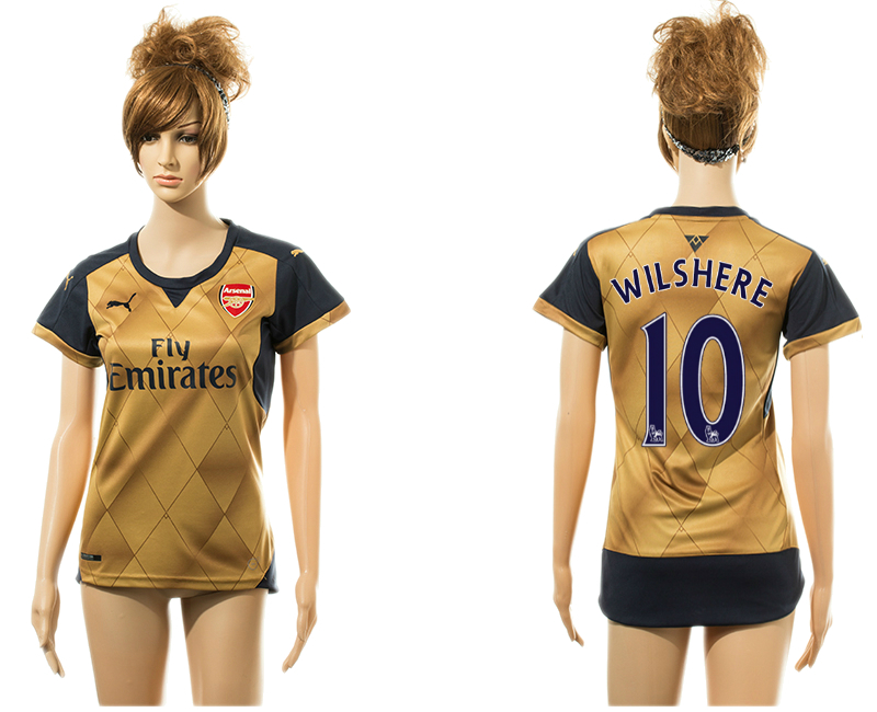 2015-16 Arsenal 10 WILSHERE Away Women Jersey