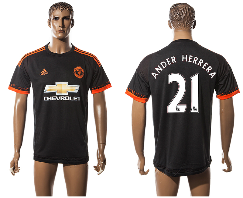 2015-16 Manchester United 21 ANDER HERRERA Third Away Thailand Jersey