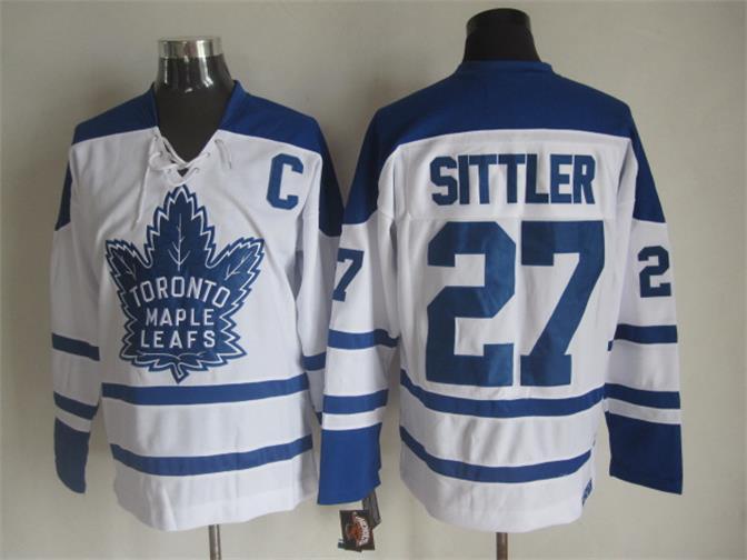 Maple Leafs 27 Darryl Sittler White CCM Jersey