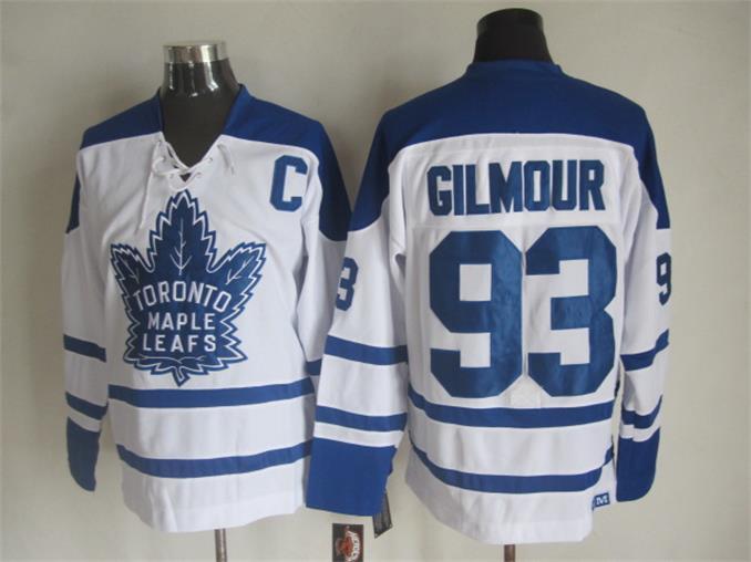 Maple Leafs 93 Doug Gilmour White CCM Jersey