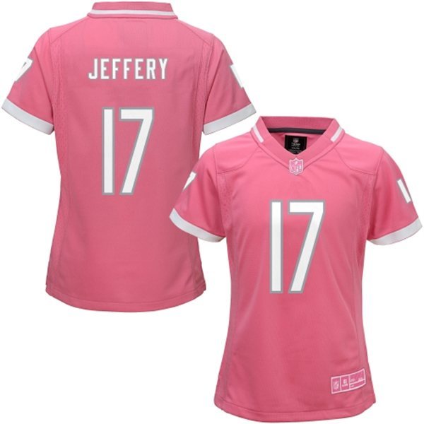Nike Bears 17 Alshon Jeffery Pink Bubble Gum Women Game Jersey
