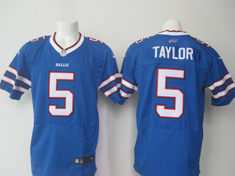 Nike Bills 5 Tyrod Taylor Blue Elite Jersey
