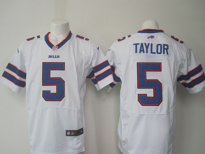 Nike Bills 5 Tyrod Taylor White Elite Jersey