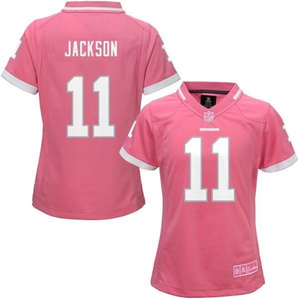 Nike Redskins 11 DeSean Jackson Pink Bubble Gum Women Game Jersey