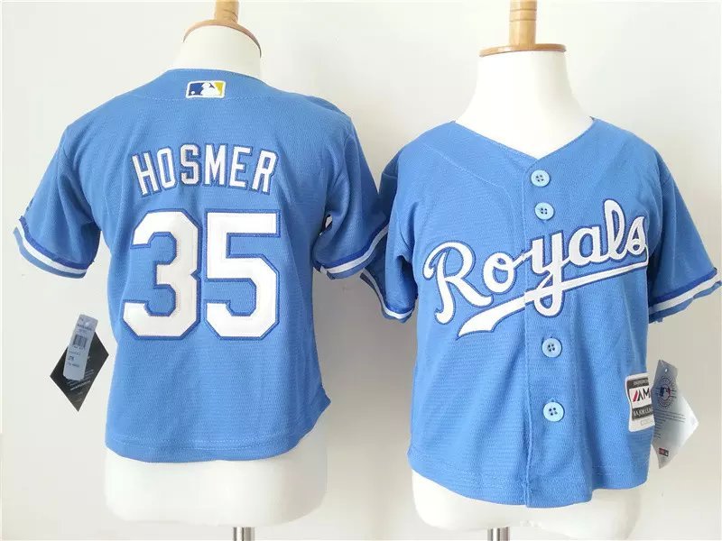 Royals 35 Eric Hosmer Light Blue Toddler New Cool Base Jersey
