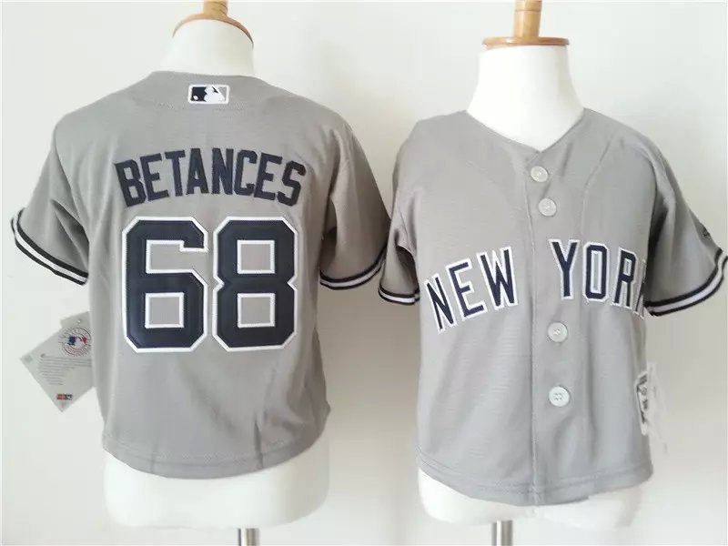 Yankees 68 Dellin Betances Grey Toddler New Cool Base Jersey