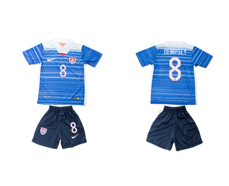 2015-16 USA 8 DEMPSEY Away Youth Jersey 2015-16 USA 8 DEMPSEY Away Youth Jersey