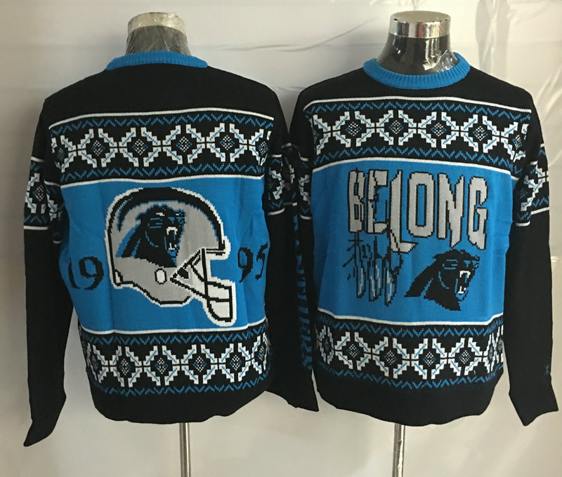 Carolina Panthers Crew Neck Men's Ugly Sweater