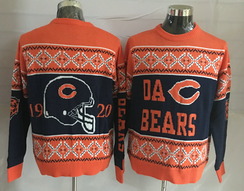 Chicago Bears Crew Neck Men's Ugly Sweater - Click Image to Close