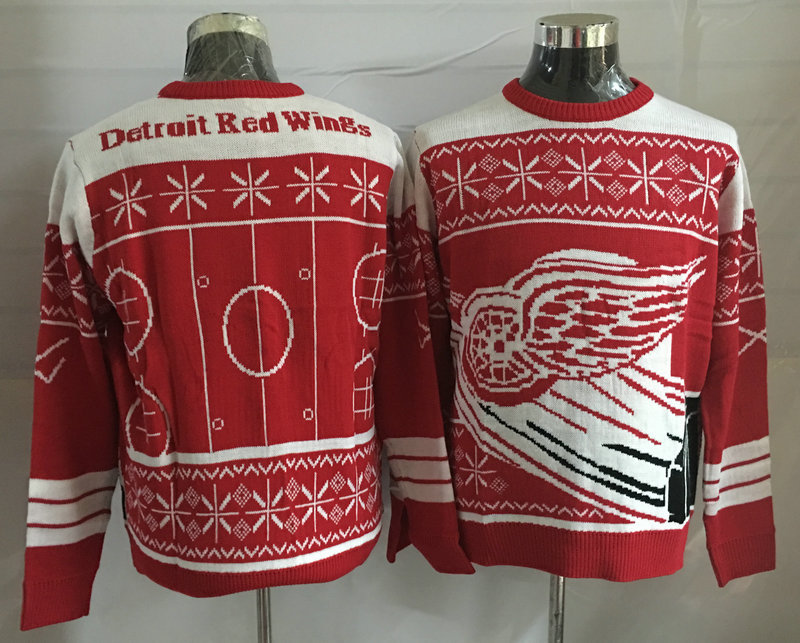 Detroit Red Wings Red Crew Neck Men's Ugly Sweater2