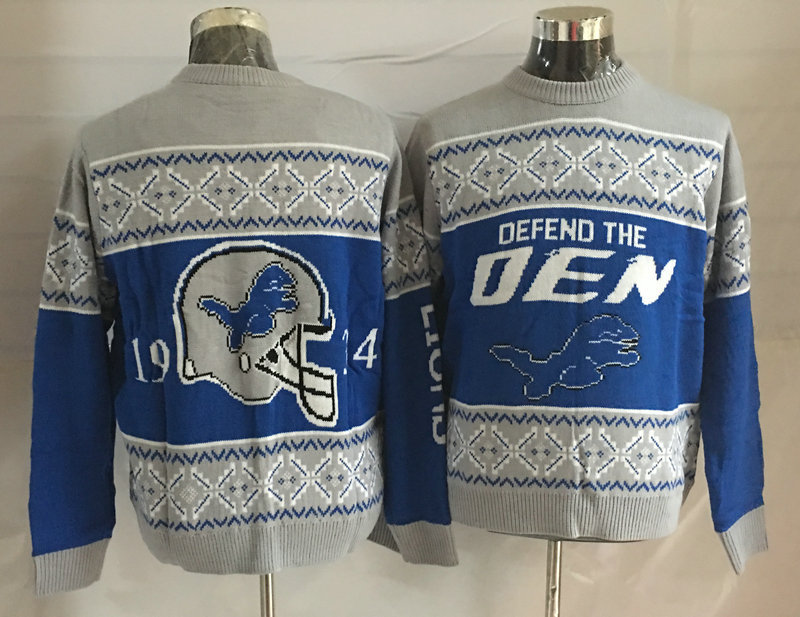 Detroits Lions Crew Neck Men's Ugly Sweater