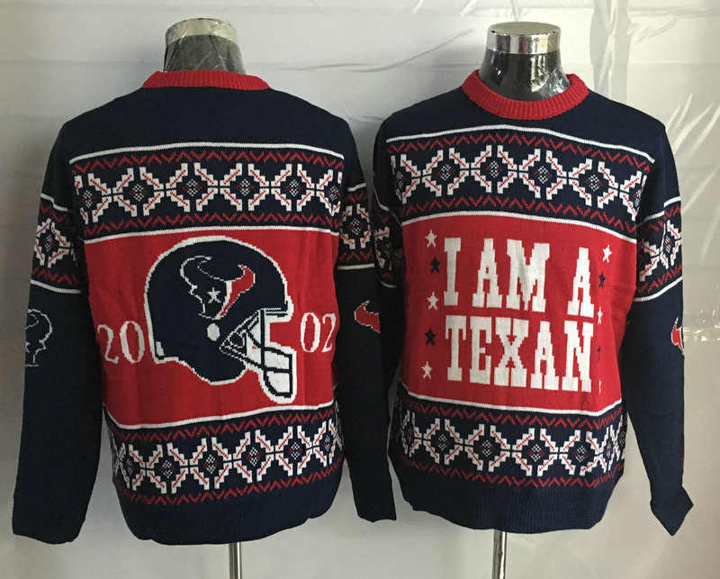 Houston Texans Crew Neck Men's Ugly Sweater