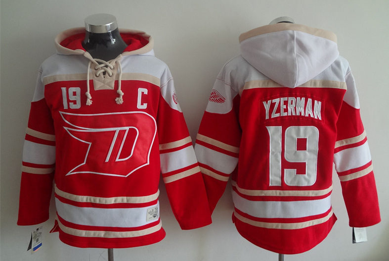 Red Wings 19 Steve Yzerman Red 2016 Stadium Series All Stitched Hooded Sweatshirt