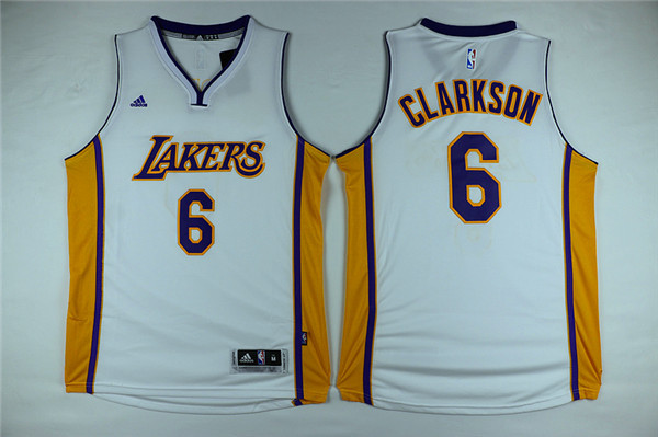 Lakers 6 Jordan Clarkson White Swingman Jersey