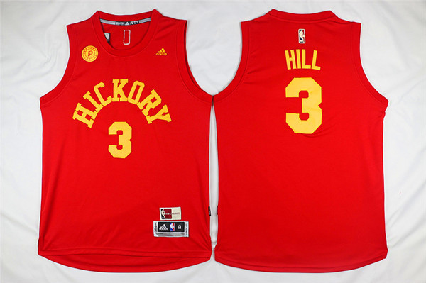 Pacers Hickory 3 George Hill Red Swingman Jersey