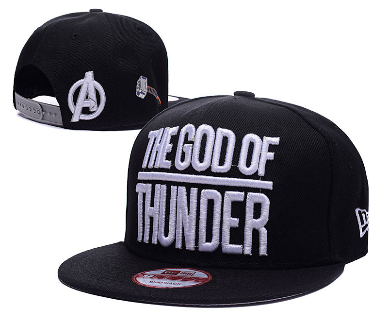 The God Of Thunder Black Adjustable Hat LH