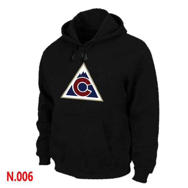 Avalanche Black Team Logo Pullover Hoodie
