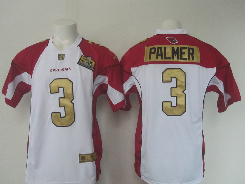 Nike Cardinals 3 Carson Palmer White Super Bowl 50 Generic Limited Jersey