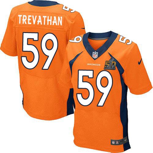 Nike Broncos 59 Danny Trevathan Orange Super Bowl 50 Elite Jersey