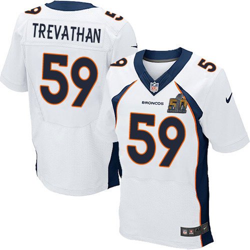 Nike Broncos 59 Danny Trevathan White Super Bowl 50 Elite Jersey