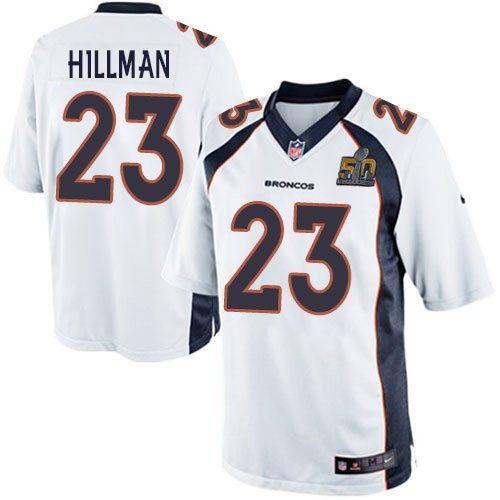 Nike Broncos 23 Ronnie Hillman White Youth Super Bowl 50 Game Jersey