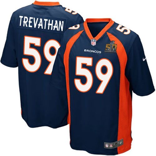 Nike Broncos 59 Danny Trevathan Blue Youth Super Bowl 50 Game Jersey