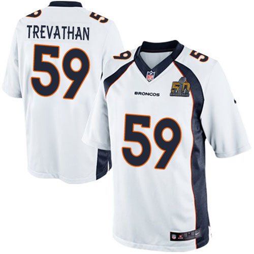 Nike Broncos 59 Danny Trevathan White Youth Super Bowl 50 Game Jersey