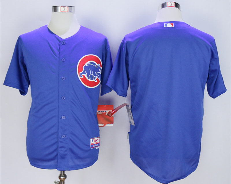 Cubs Blank Blue Cool Base Jersey