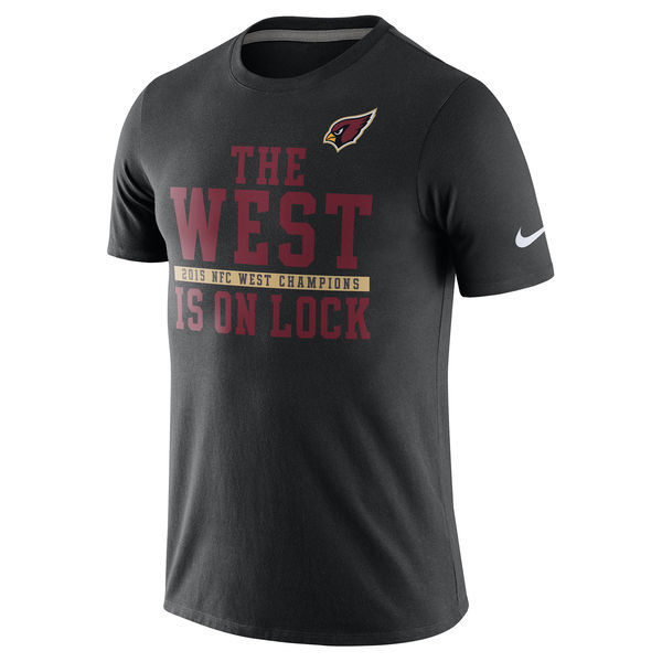 Nike Cardinals Black 2015 NFC West Champions Men's T Shirt