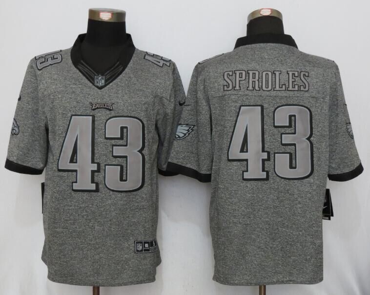 Nike Eagles 43 Darren Sproles Gray Gridiron Gray Limited Jersey