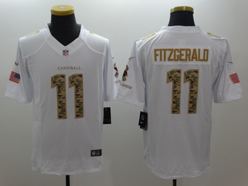 Nike Cardinals 11 Larry Fitzgerald White Salute To Service Limited Jersey