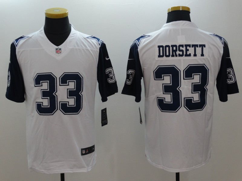 Nike Cowboys 33 Tony Dorsett White Throwback Color Rush Limited Jersey