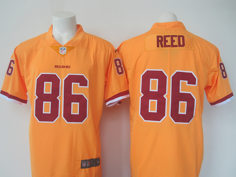 Nike Redskins 86 Jordan Reed Yellow Youth Color Rush Limited Jersey - Click Image to Close