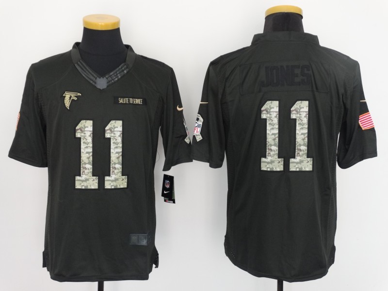 Nike Falcons 11 Julio Jones Anthracite Salute to Service Limited Jersey