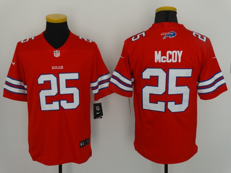 Nike Bills 25 LeSean McCoy Red Color Rush Limited Jersey