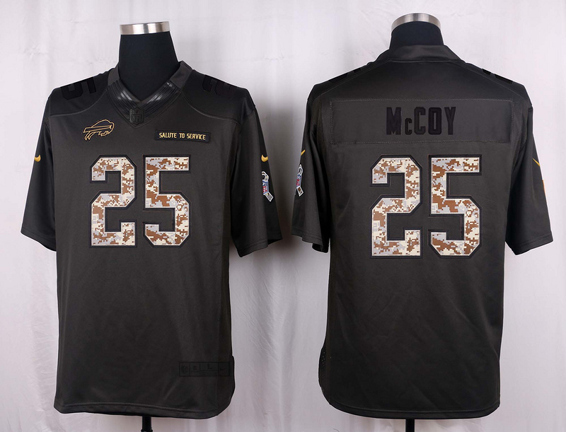 Nike Bills 25 LeSean McCoy Anthracite Salute to Service Limited Jersey